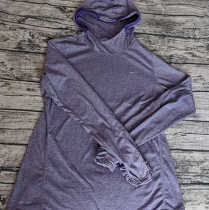 Nike dryfit long sleeve hooded running tee